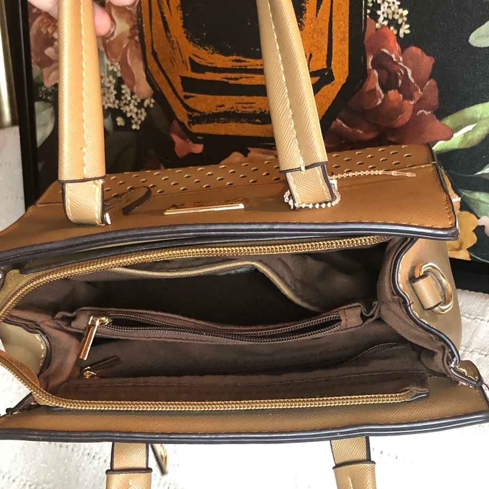 Michael Kors Tan Handbag with Perforated Design - Picture 3 of 7